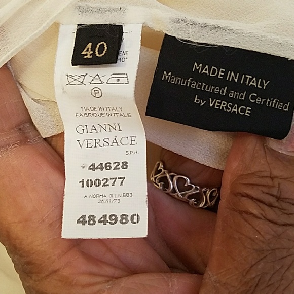 VERSACE 100% SILK SLEEVELESS TOP - Picture 4 of 8